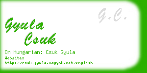 gyula csuk business card